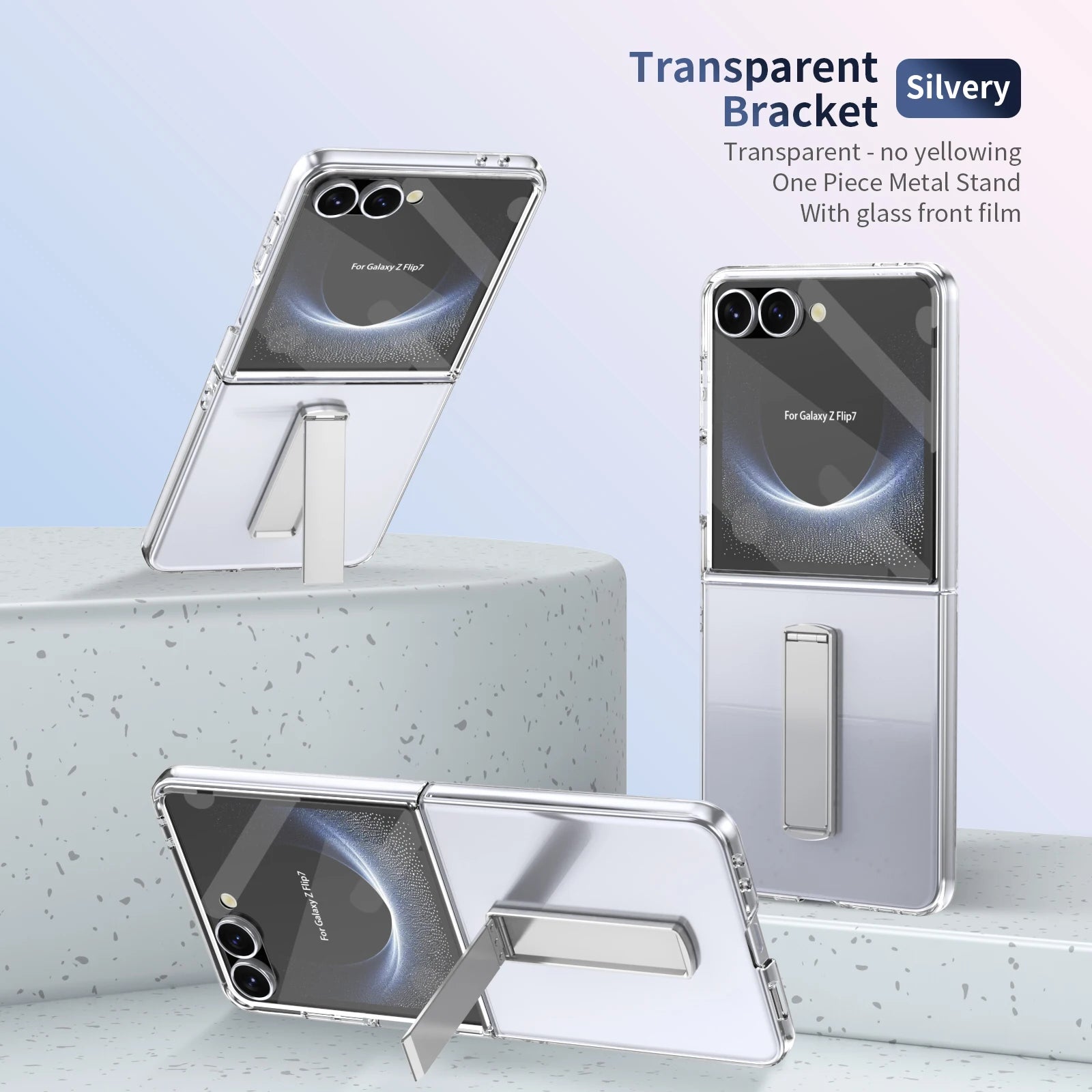 Protective Phone Case with Screen Protector & Glass Lens Film for Samsung Galaxy Z Flip 7