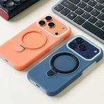 Liquid Silicone MagSafe Case with Built-in Kickstand for iPhone 17 Series