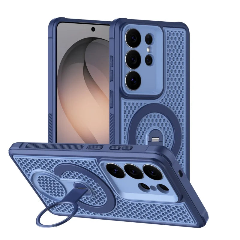 Heat Dissipation Magnetic Case with Adjustable Kickstand for Samsung Galaxy S26 Series