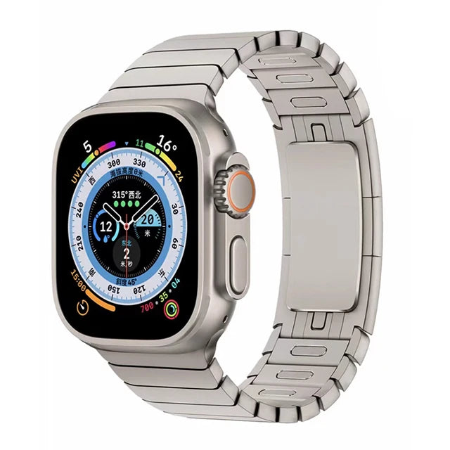 Adjustable Stainless Steel Link Bracelet for Apple Watch