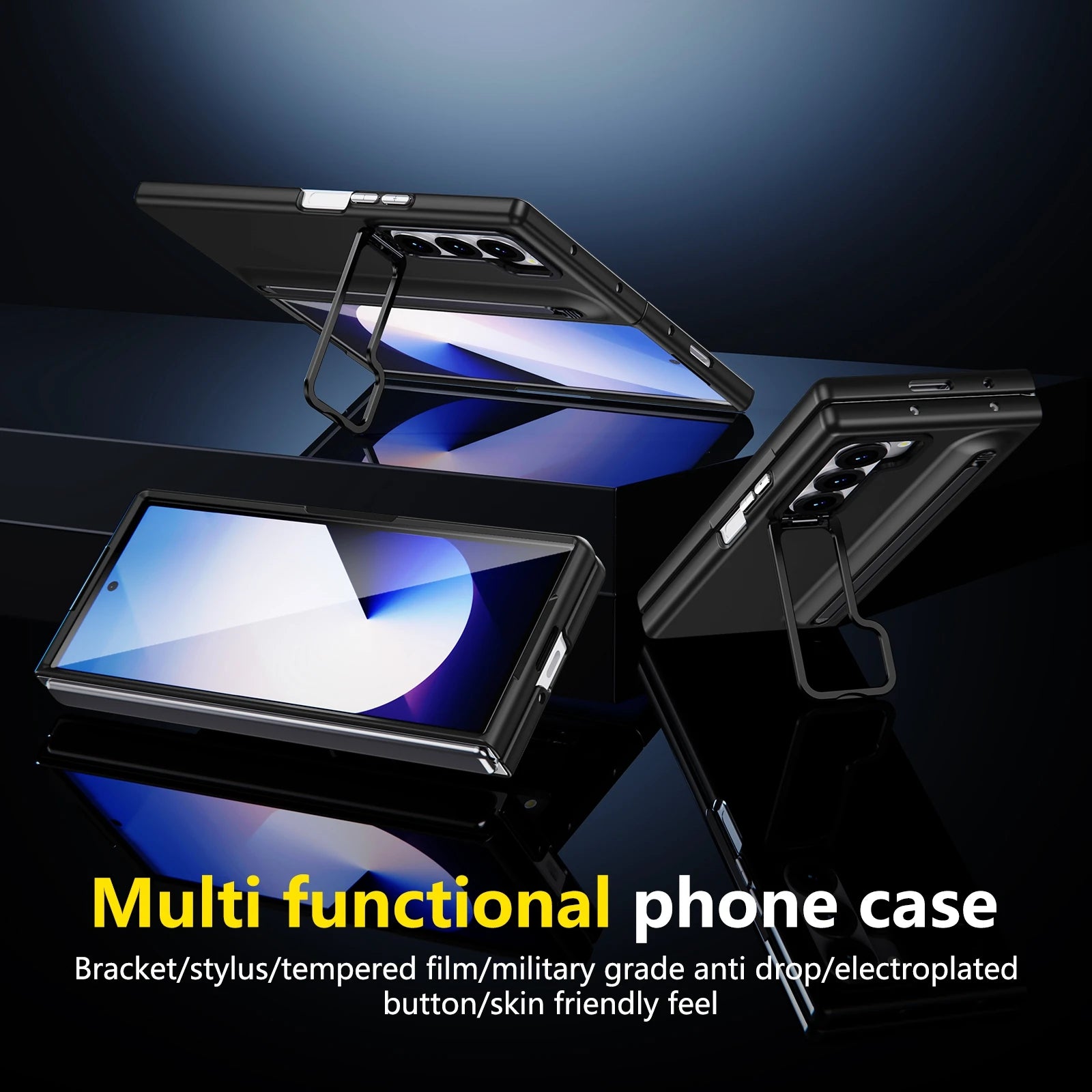 Samsung Galaxy Z Fold 6 Metal Lens Holder Case with S Pen Slot