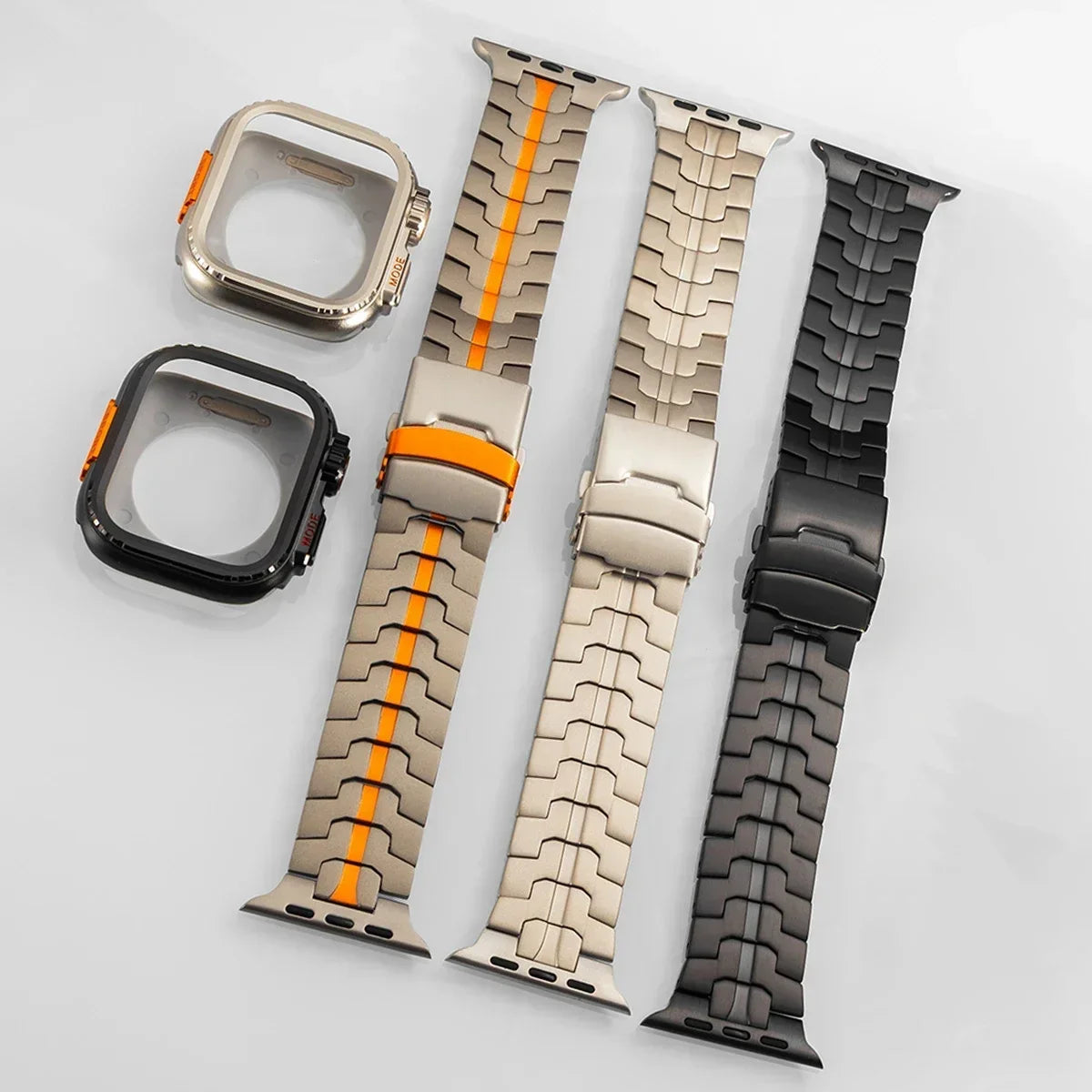 Apple Watch Titanium Band & Protective Metal Case