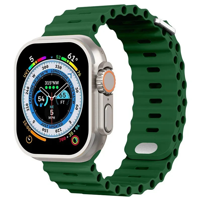 Soft-Touch Ocean Silicone Sport Band for Apple Watch