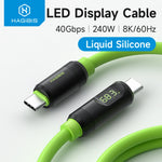 Hagibis 240W USB-C Fast Charging Cable with LED Display