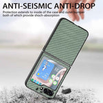 Carbon Fiber Texture Protective Phone Case for Samsung Galaxy Z Flip 5