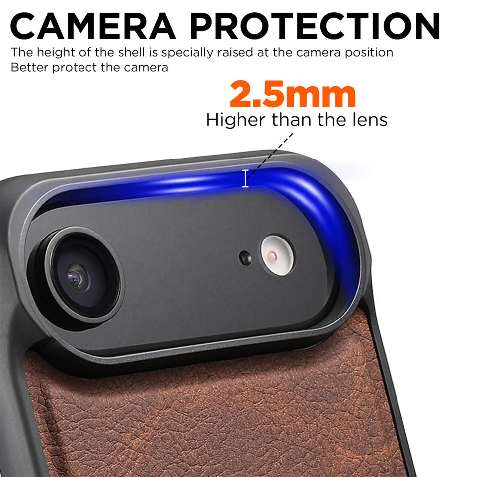 Premium Leather MagSafe Case for iPhone 17 Series