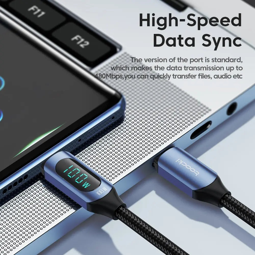 Toocki 100W USB-C Cable With OLED Power Display