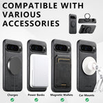 Google Pixel 9 Series Denim Magnetic Case with 360° Ring Bracket & Kickstand