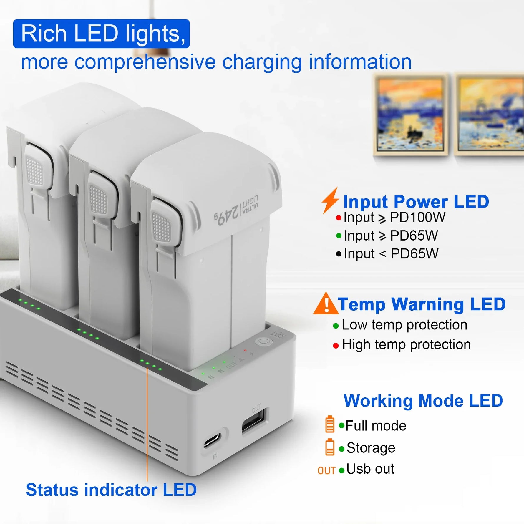 DJI Lito X1 3-Battery Charging Hub
