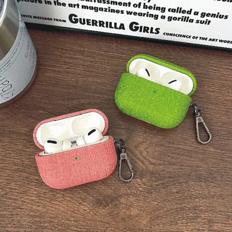 Cloth Pattern Genuine Leather Case for AirPods Pro 2