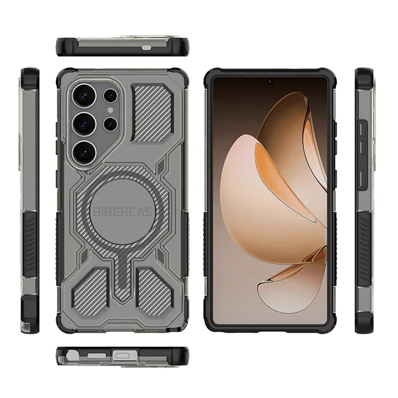 Clear Magnetic Airbag Case for Samsung Galaxy S26 Series