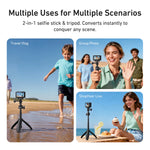 TELESIN Aluminum Alloy Mini Selfie Stick for Action Cameras