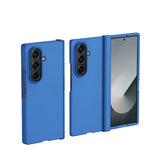 Blue phone case shown from multiple angles on a white background