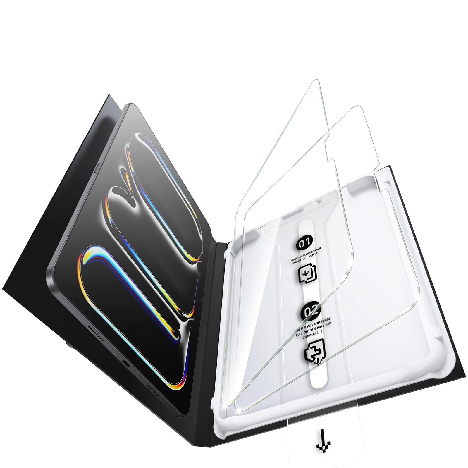 Dust-Free Tempered Glass Screen Protector for iPad Pro M4 (2024)