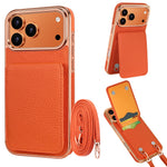 Leather Crossbody Wallet Case with Detachable Shoulder Strap for iPhone 18 Series