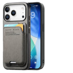 Multi-Functional Leather Wallet Case with Vertical Card Slot & Hoverable Kickstand for iPhone 17 Series