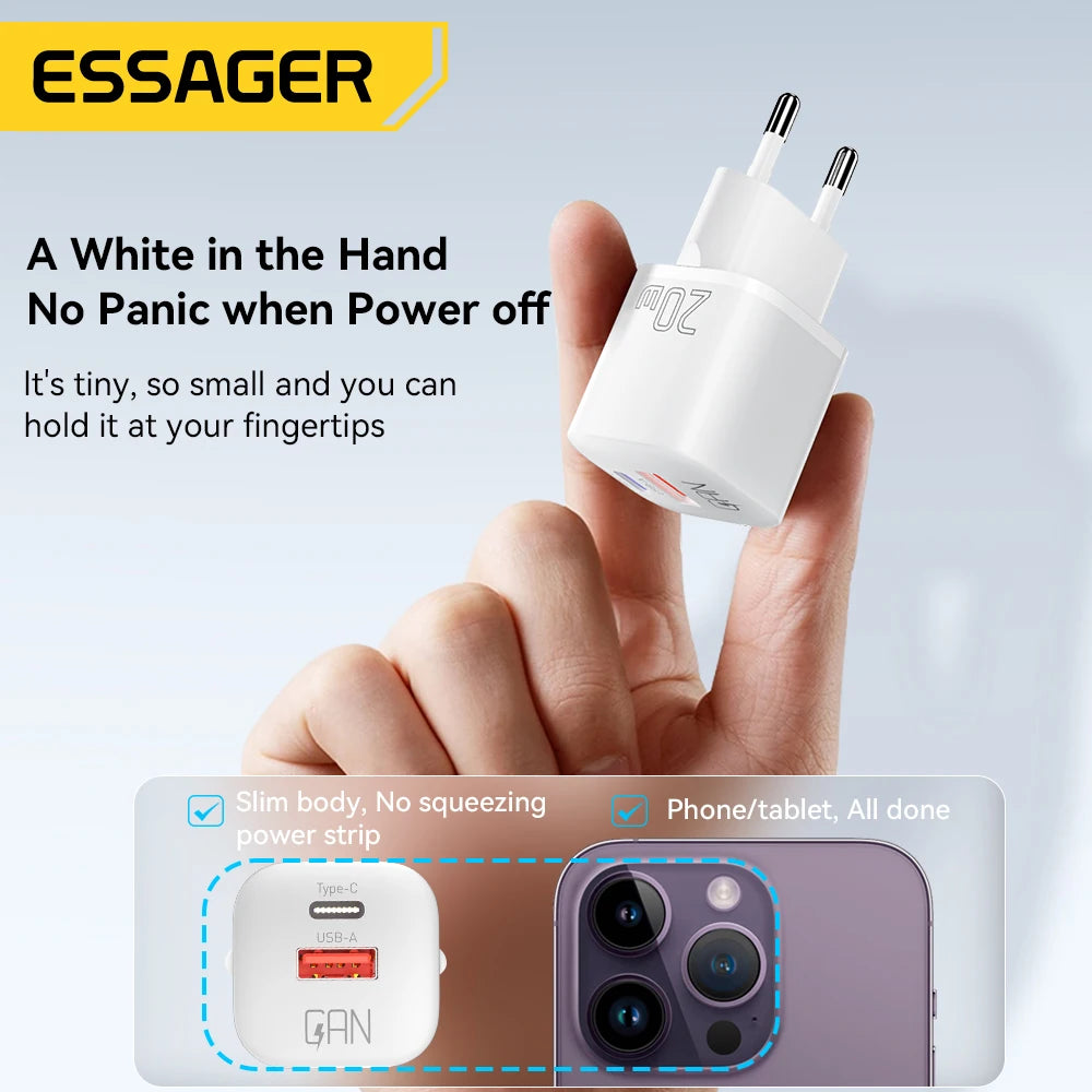 Essager 20W GaN USB Type C Charger