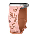 Fashion Engraved Silicone Bands for Apple Watch