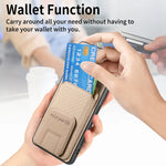Foldable Kickstand Wallet Case with Card Slot for Samsung Galaxy S24 Series