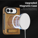 Leather Kickstand Case with MagSafe Alignment Ring for iPhone Duo