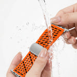 Perforated Silicone Band with Magnetic Buckle for Apple Watch