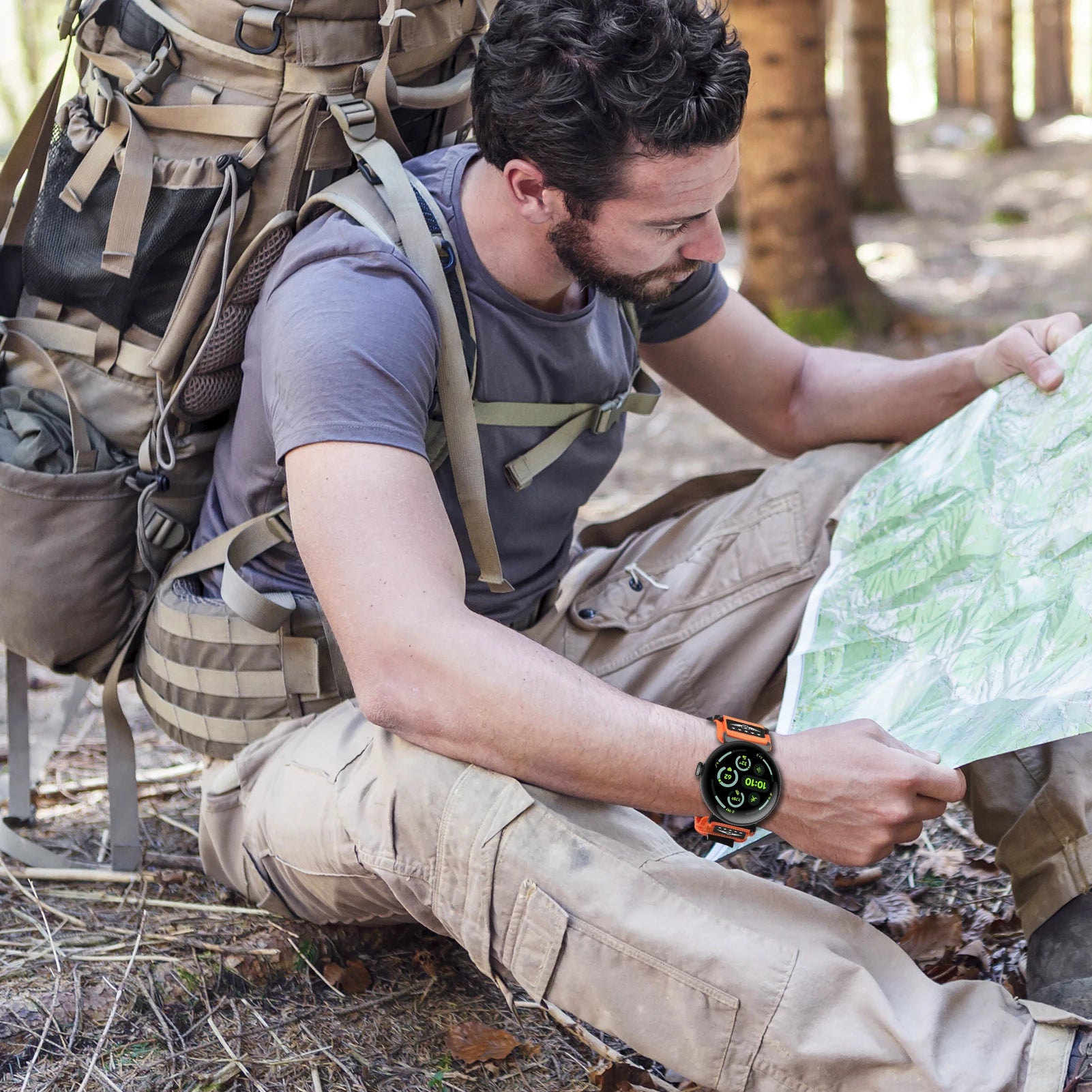 USA Flag-Themed Sporty Trail Loop Nylon Band for Google Pixel Watch 3
