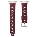 Breathable Perforated Leather Watch Band for Samsung Galaxy Watch 9