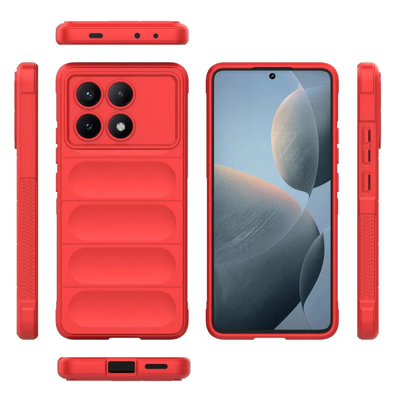 Soft Silicone Bumper Shield, Protective Case for Xiaomi Poco X6 and Poco X6 Pro