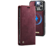 Slim MagSafe Leather Card Wallet Case for iPhone 15 Series