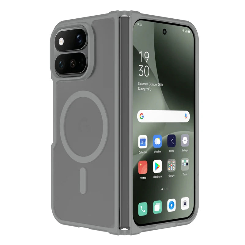 Matte PC Raised Camera Ring Case for Google Pixel 11 Pro Fold