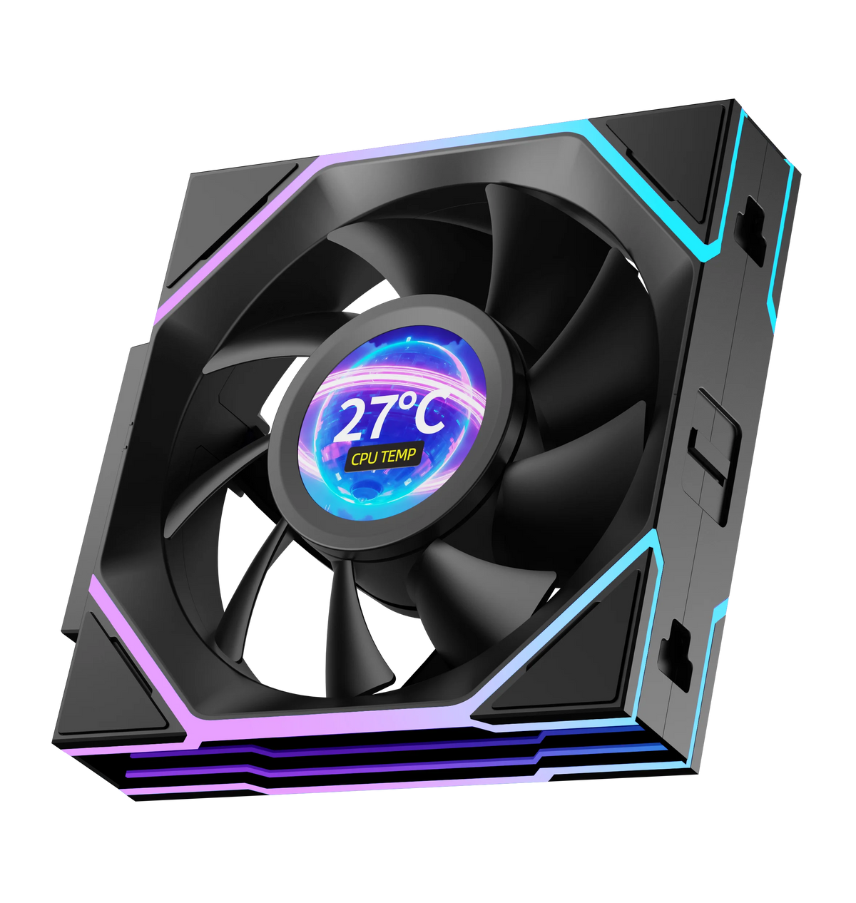 Interstellar V4-LCD 120mm LCD Fan With Real-Time CPU Temperature Display