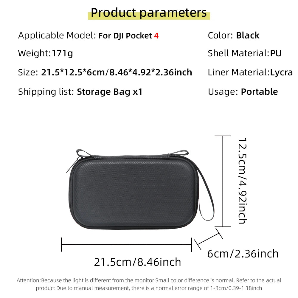 DJI Osmo Pocket 4 Mini Waterproof Carrying Case