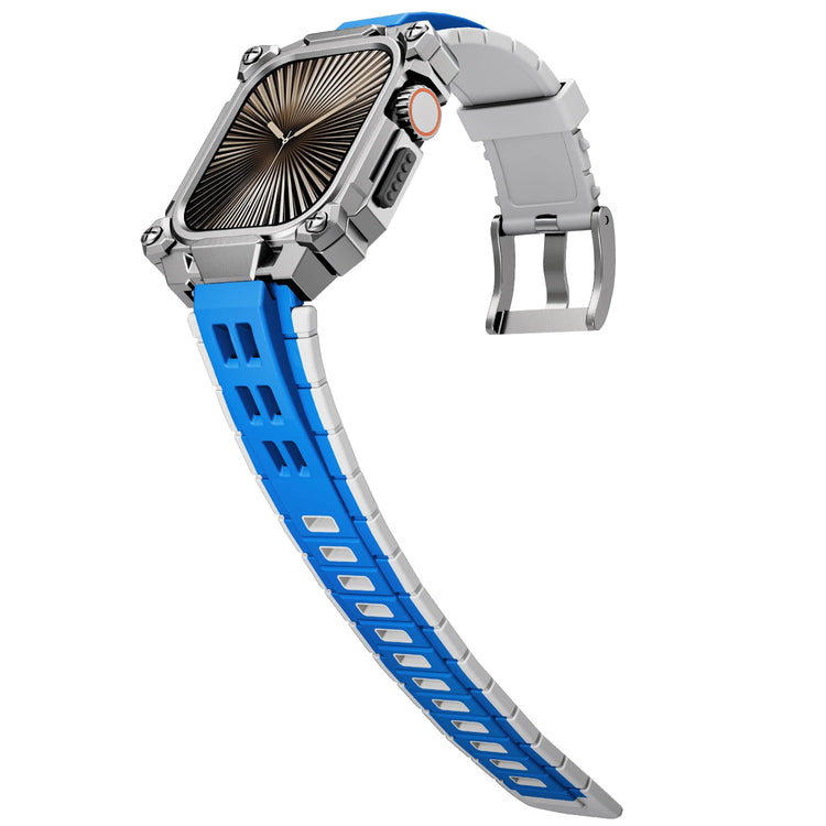 Stainless Steel Corner Pillar Case with Band for Apple Watch