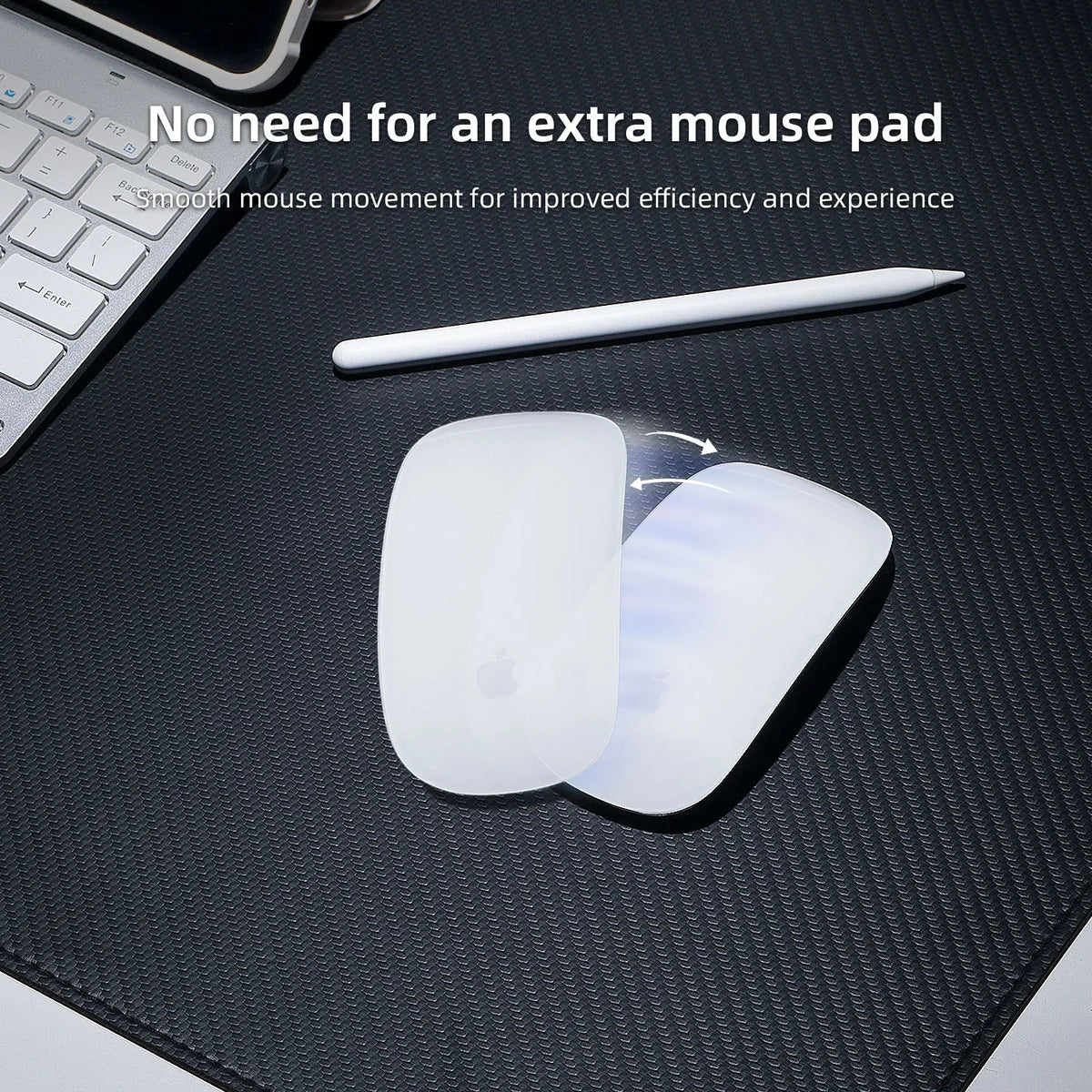 Large Carbon Fiber Embossed Leather Desk Mat
