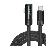 Toocki 5A USB-C PD 100W Fast Charging Cable with 90° Elbow and Digital Display