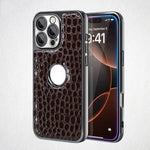 Luxury Crocodile Pearl Textured MagSafe Case for iPhone 16 Series