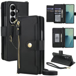 Shockproof Zipper Wallet Folio with Kickstand for Samsung Galaxy Z Fold 7