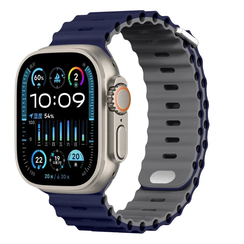 Soft-Touch Ocean Silicone Sport Band for Apple Watch