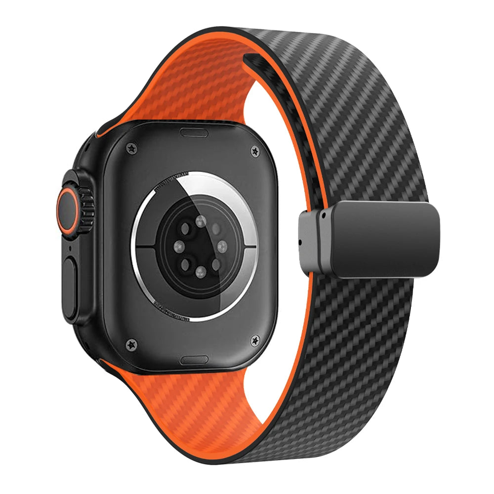 Carbon Fiber Pattern Magnetic Straps for Apple Watch