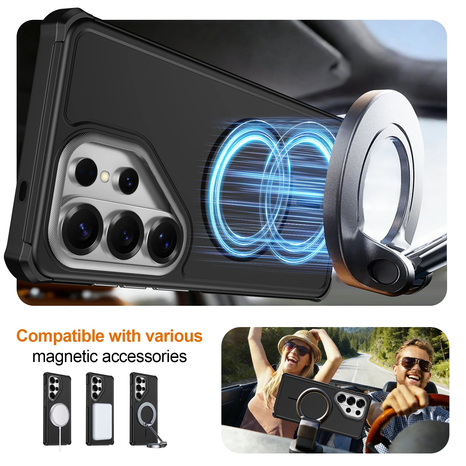 Airbag Corner Protective Magnetic Case for Samsung Galaxy S26 Series