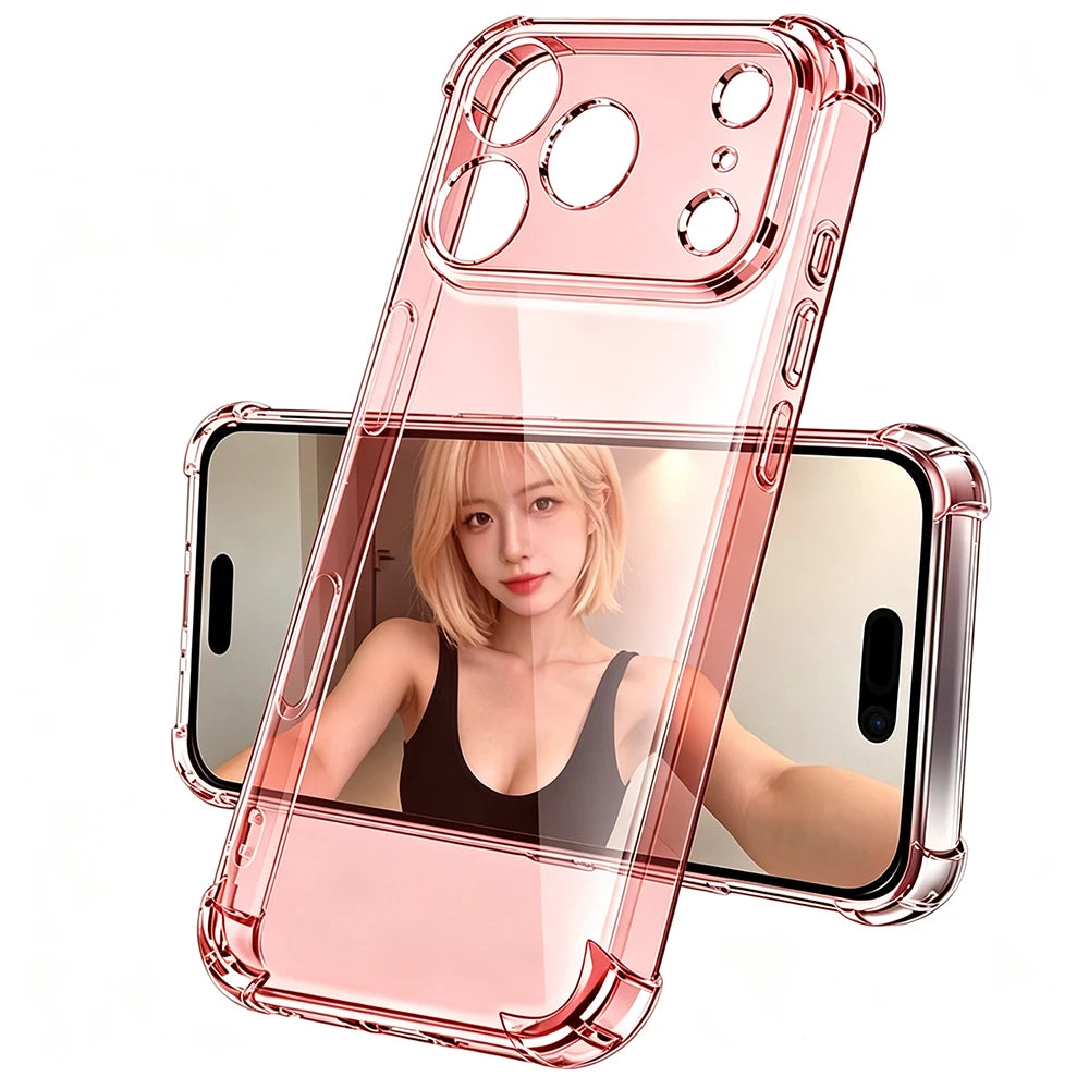 Transparent Shockproof Case with Air-Cushion Corner Bumpers for iPhone 17 Series