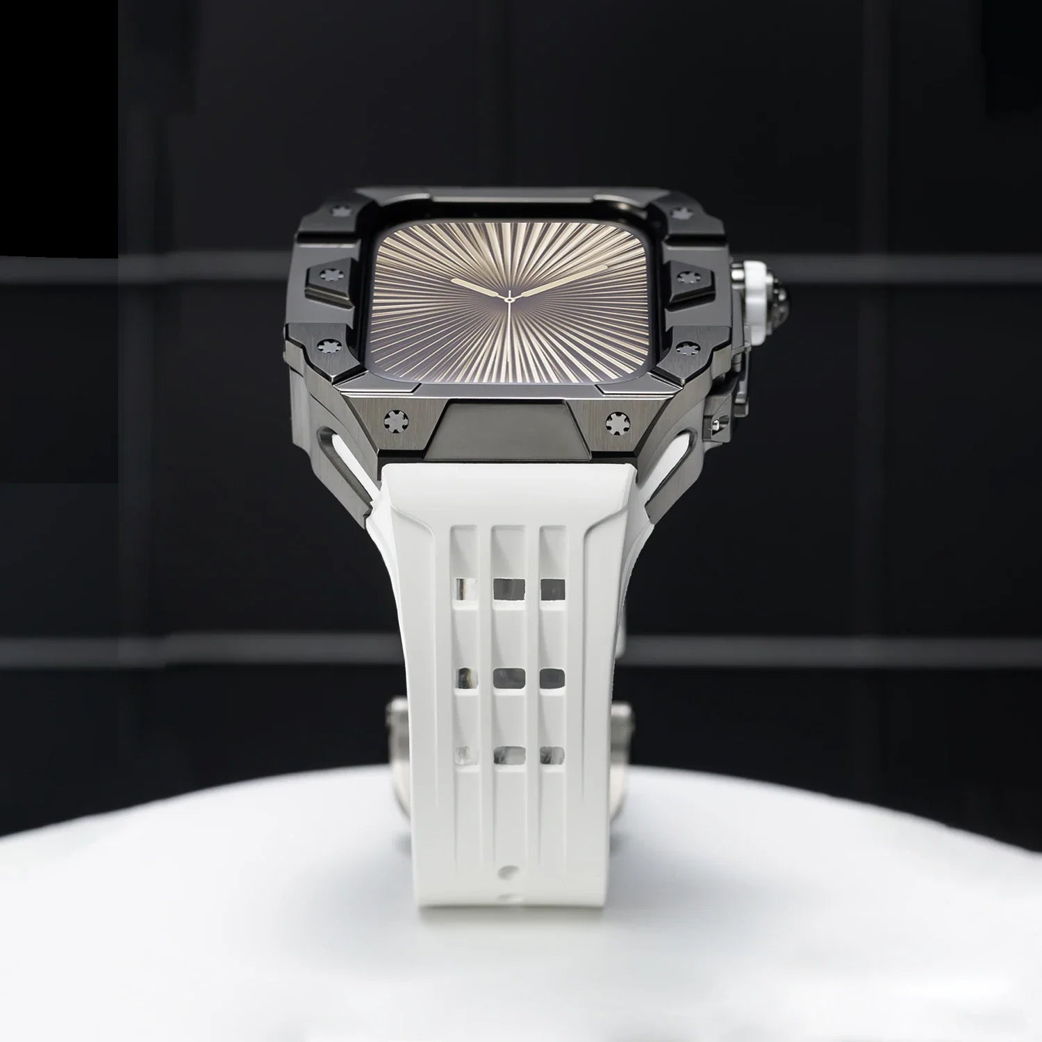 Luxury Stainless Steel Case & Silicone Strap Modification Kit for Apple Watch Series 10 (46mm)