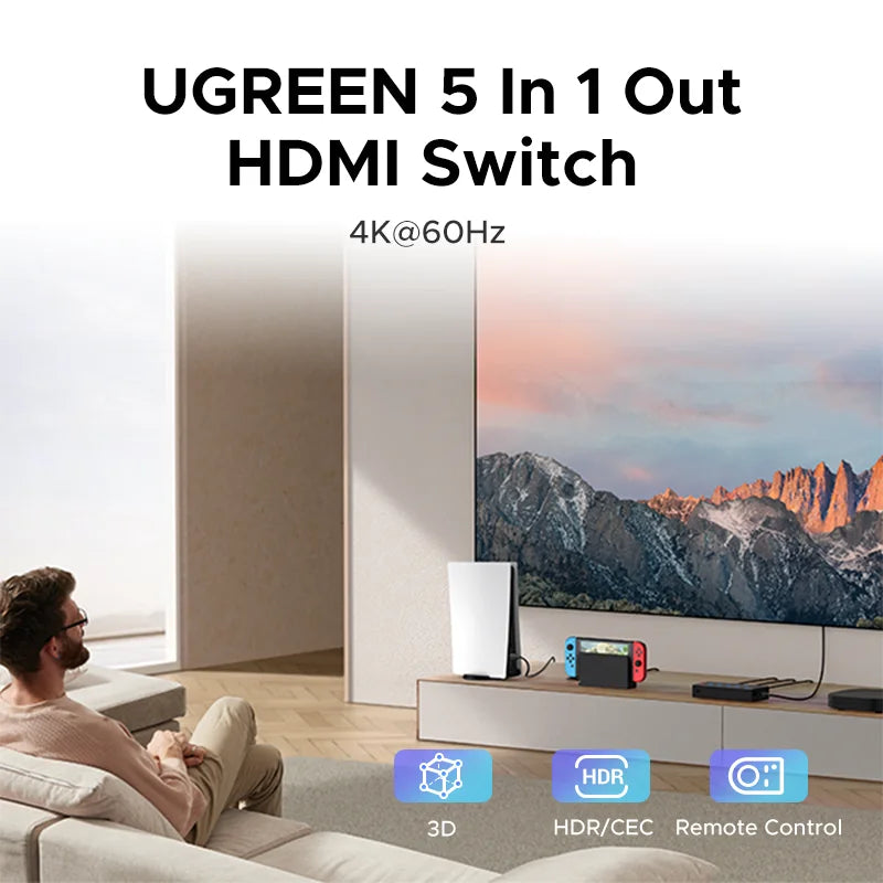 UGREEN 5-in-1 HDMI Switch Box