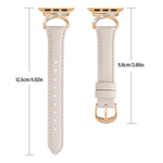 Moon Shaped Rhinestone Leather Strap for Apple Watch