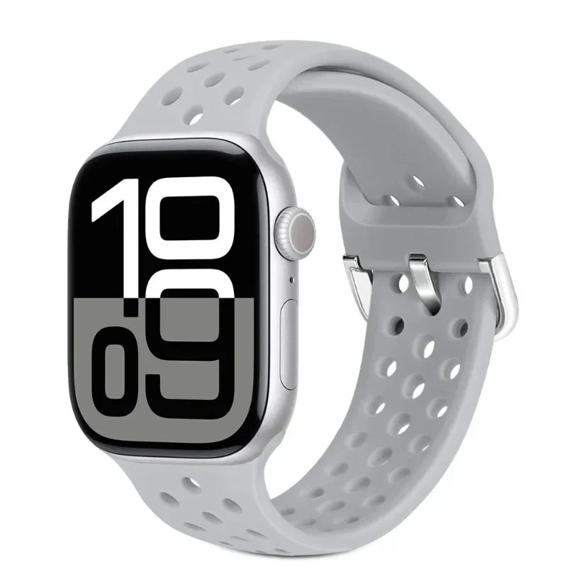 Perforated Silicone Band with Ventilation Holes for Apple Watch