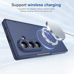 Durable Magnetic Frosted Case with Hinge Protection for Samsung Galaxy Z Fold 6