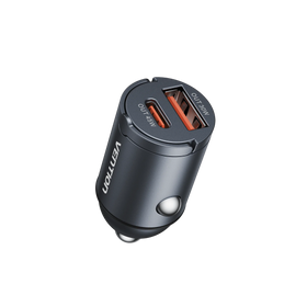 Vention 45W Dual-Port Car Charger With Pull Ring