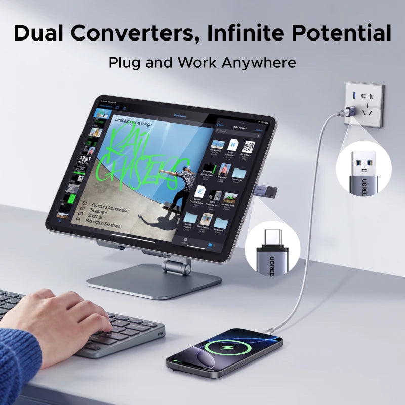 UGREEN 4-Pack USB 3.1 OTG Adapter USB-A to USB-C