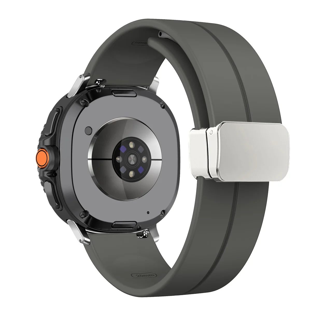 Silicone Magnetic Buckle Strap for Samsung Galaxy Watch 8 /  Galaxy Watch 8 Classic