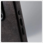 Business Retro PU Leather MagSafe Shockproof Case for iPhone 16 Series